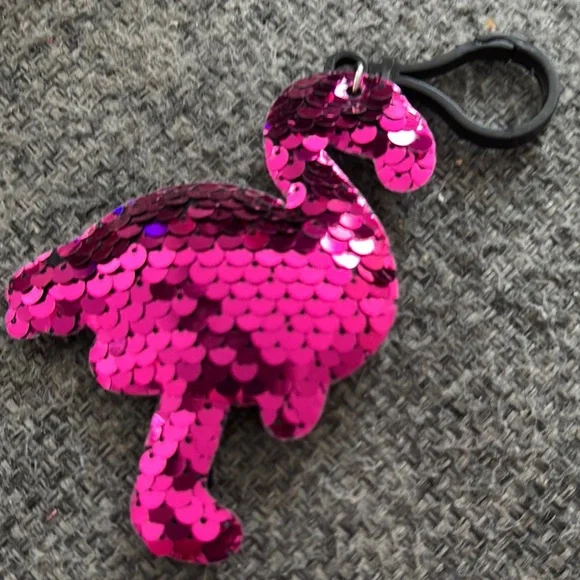 Pink Sequin Flamingo Keychain/purse charm - Picture 2 of 2
